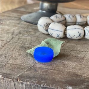 Blue silicone ring